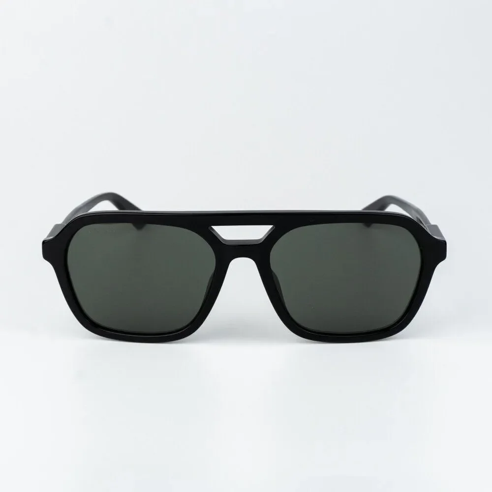 Gucci Men Sunglasses Black Grey Pilot GG1823SA 001 NEW AUTHENTIC
